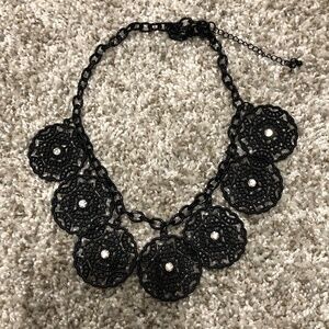 Black statement necklace